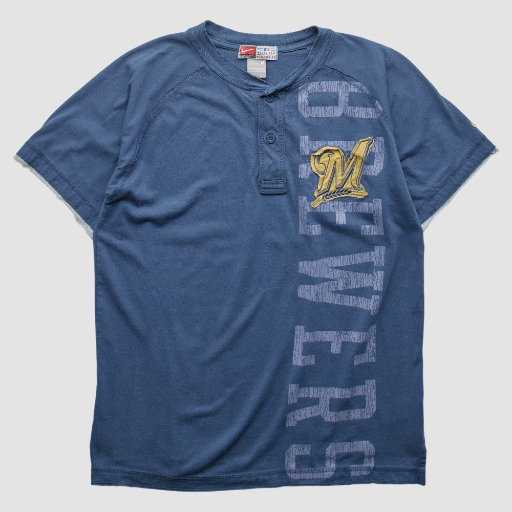 Milwaukee Brewers Nike 2000s T-shirt - Blue - XS by Fanatics Real Vintage T-shirts
