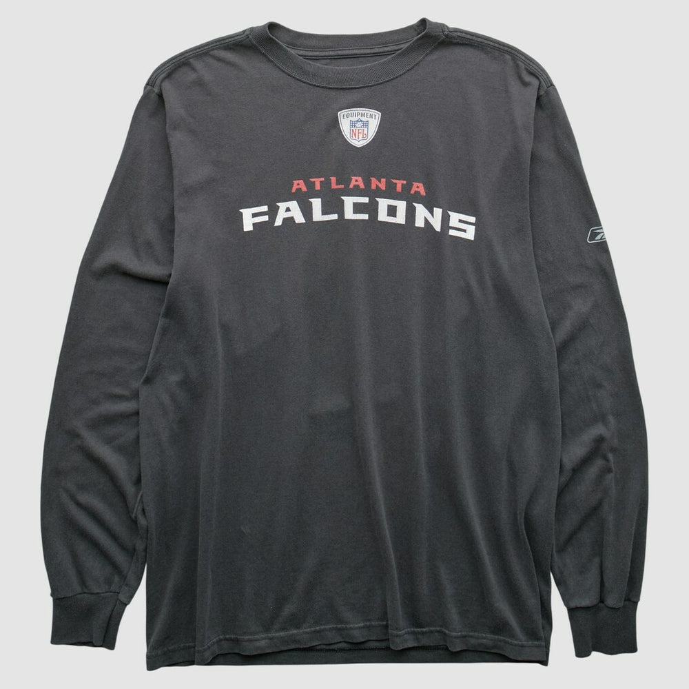 Atlanta Falcons Reebok 2000s Long Sleeve T-shirt Charcoal Vintage