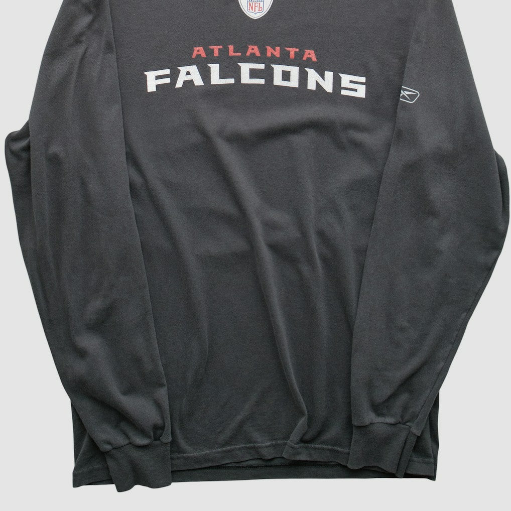 Atlanta Falcons Reebok 2000s Long Sleeve T-shirt Charcoal Vintage