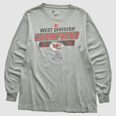 Kansas City Chiefs NFL 2010 Long Sleeve T-shirt Heather Gray Vintage