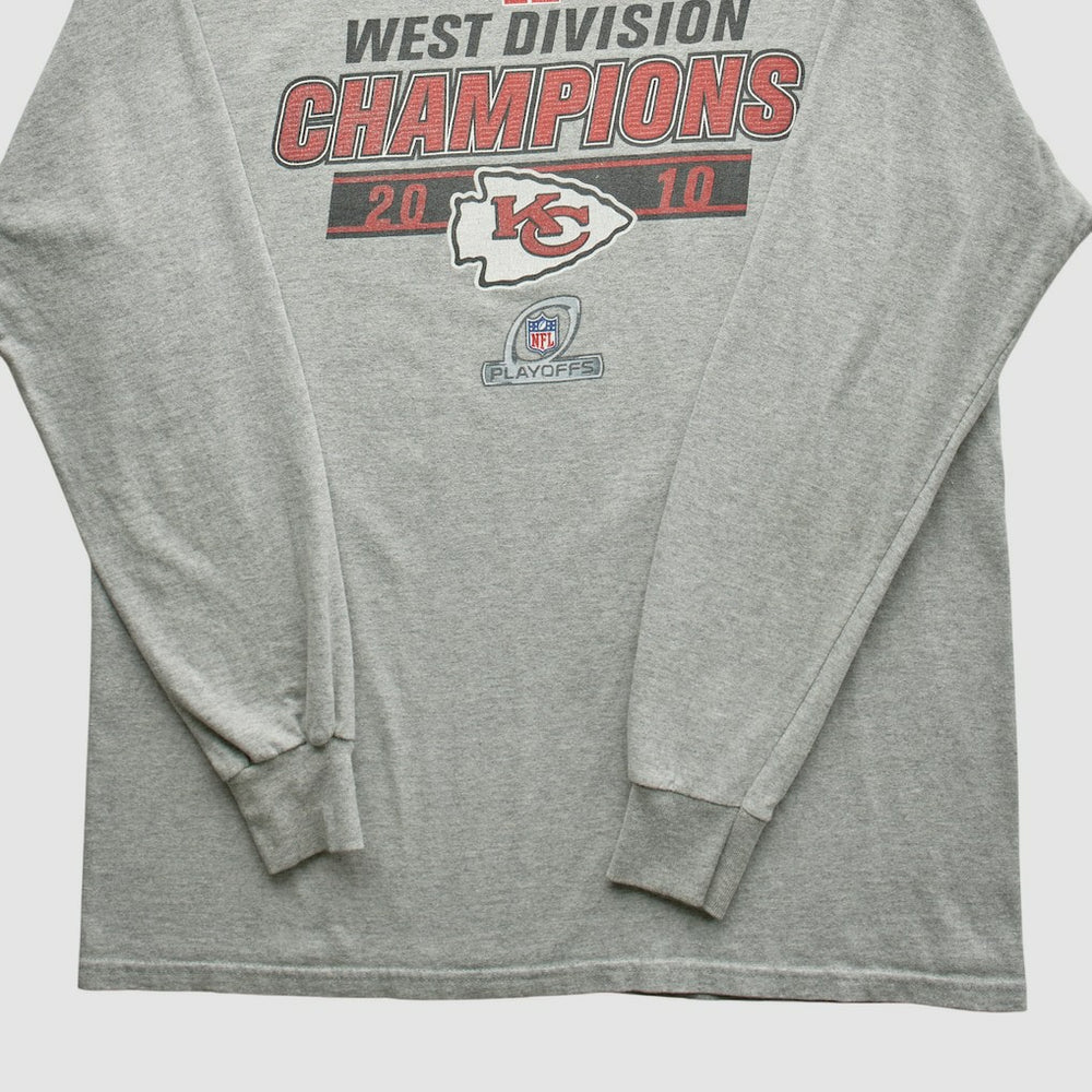 Kansas City Chiefs NFL 2010 Long Sleeve T-shirt Heather Gray Vintage