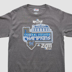 Milwaukee Brewers Majestic 2011 T-shirt - Dark Heather Gray - M by Fanatics Real Vintage T-shirts