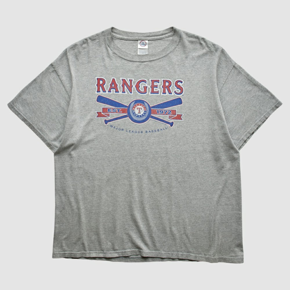 Texas Rangers Delta 2000s T-shirt - Heather Gray - L by Fanatics Real Vintage T-shirts