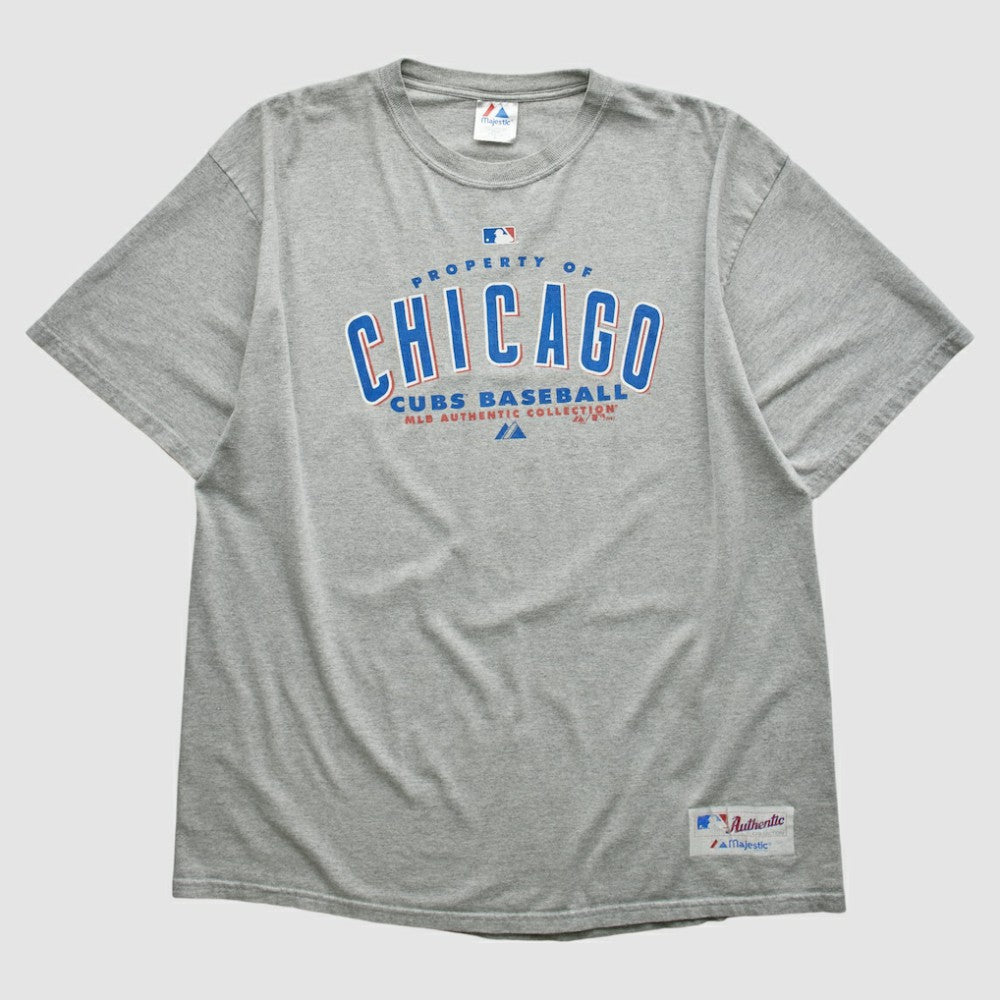 Chicago Cubs Majestic 2007 T-shirt - Heather Gray - XL by Fanatics Real Vintage T-shirts