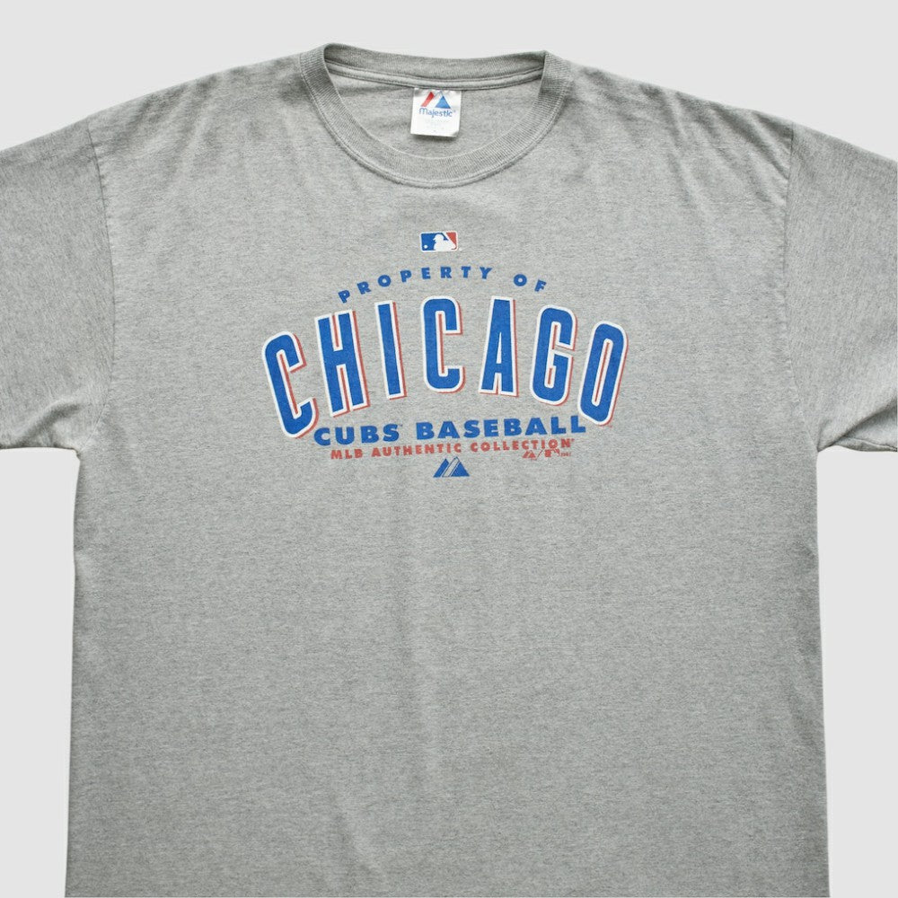 Chicago Cubs Majestic 2007 T-shirt - Heather Gray - XL by Fanatics Real Vintage T-shirts