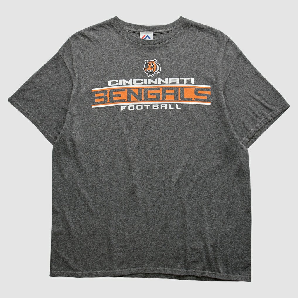Cincinnati Bengals Majestic 2010s T-shirt Dark Heather Gray Vintage