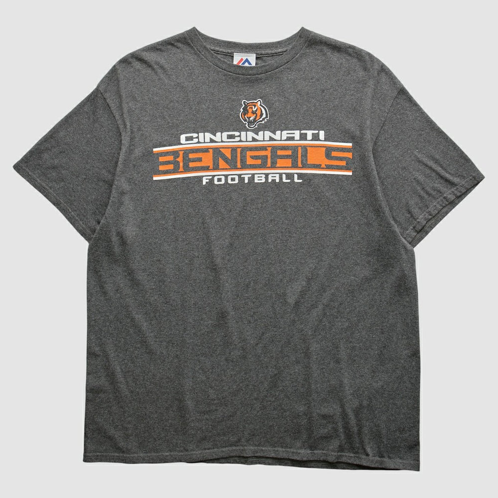Cincinnati Bengals Majestic 2010s T-shirt Dark Heather Gray Vintage