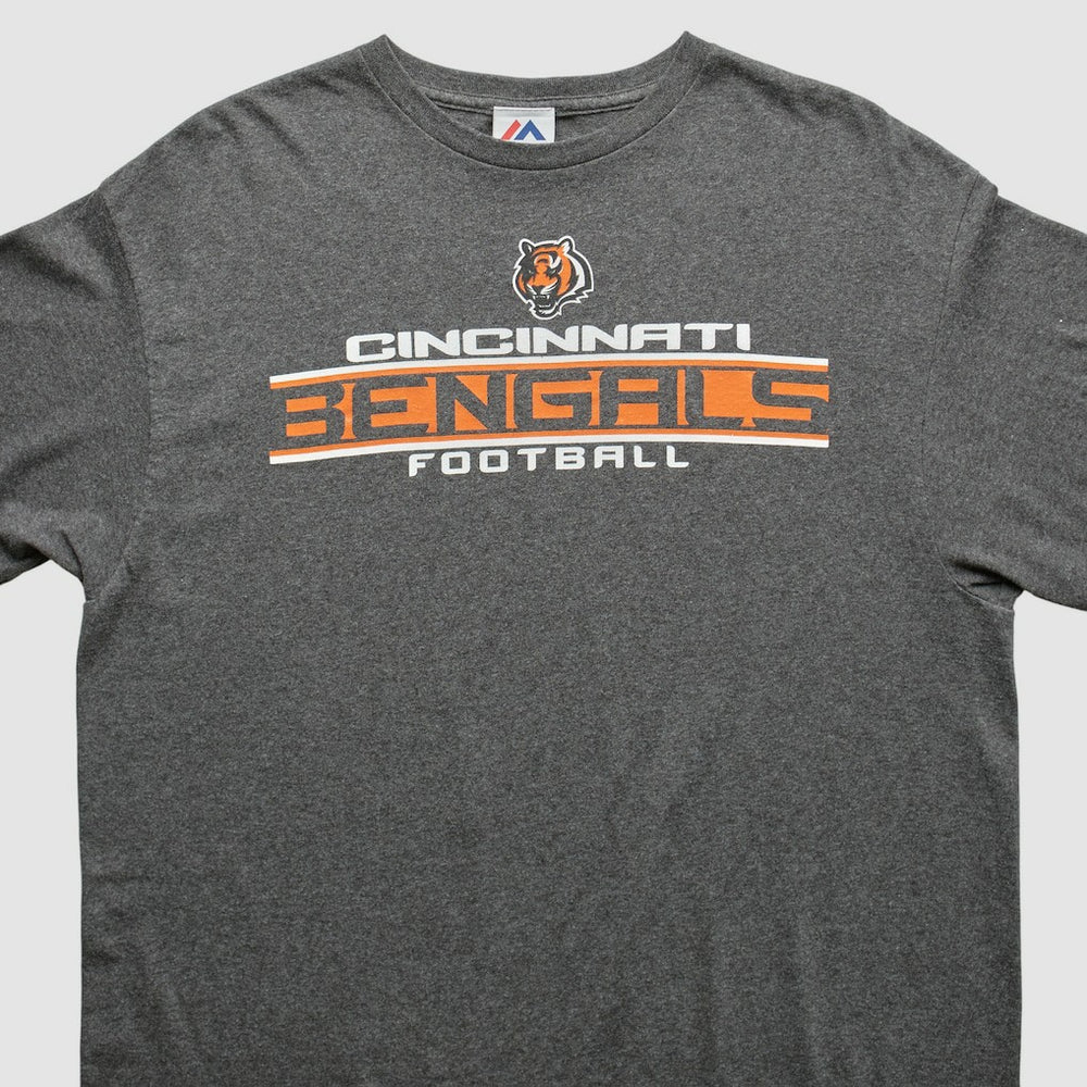 Cincinnati Bengals Majestic 2010s T-shirt Dark Heather Gray Vintage