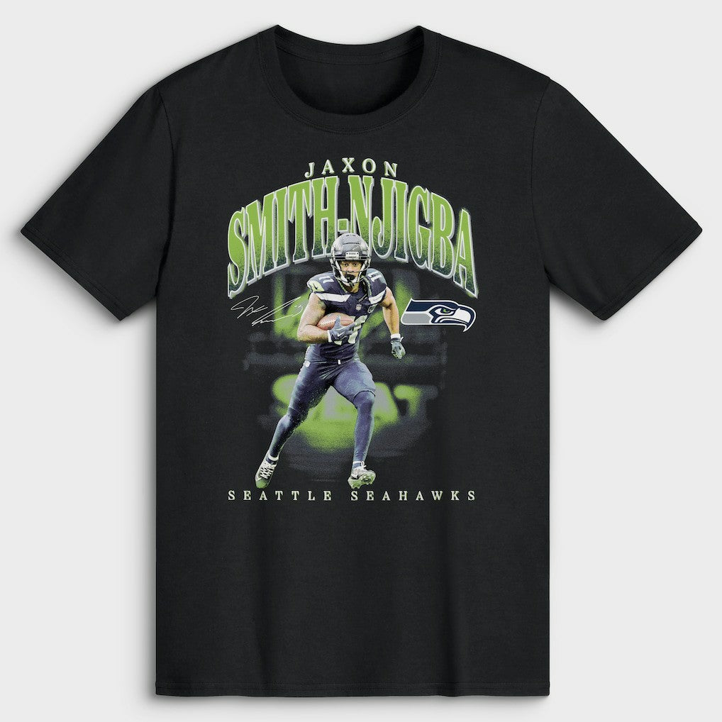 Jaxon Smith-Njigba Seattle Seahawks Player Hype T-Shirt Black