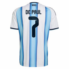 Rodrigo De Paul Argentina National Team 2026 Home Replica Jersey White
