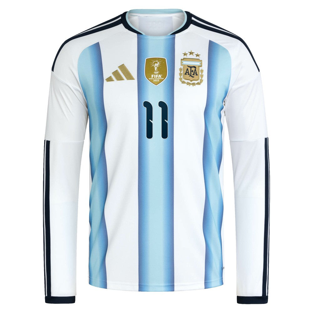 Angel Di Maria Argentina National Team 2026 Home Replica Long Sleeve Jersey White