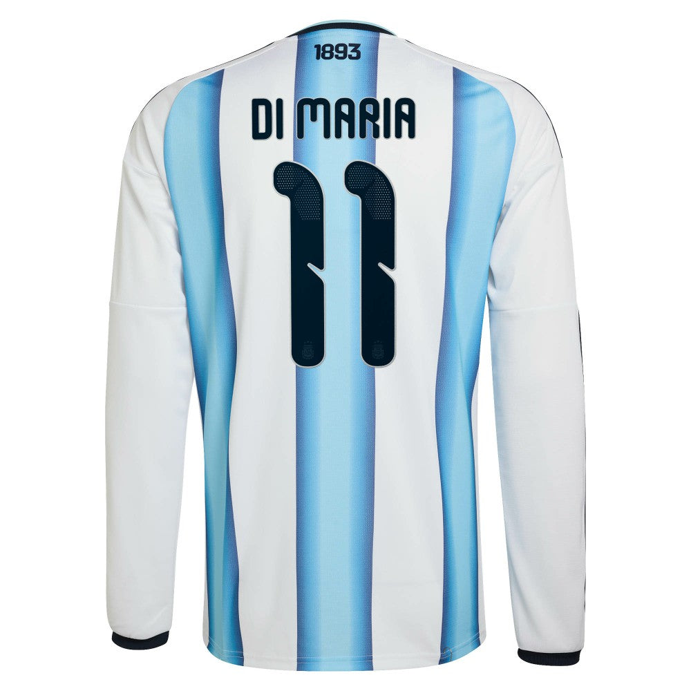 Angel Di Maria Argentina National Team 2026 Home Replica Long Sleeve Jersey White