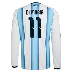 Angel Di Maria Argentina National Team 2026 Home Replica Long Sleeve Jersey White