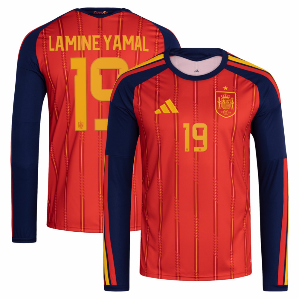 Lamine Yamal Spain National Team 2026 Home Replica Long Sleeve Jersey Red sale