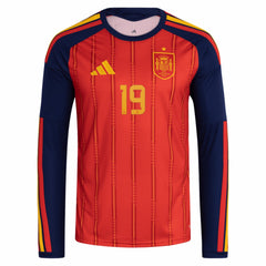 Lamine Yamal Spain National Team 2026 Home Replica Long Sleeve Jersey Red sale