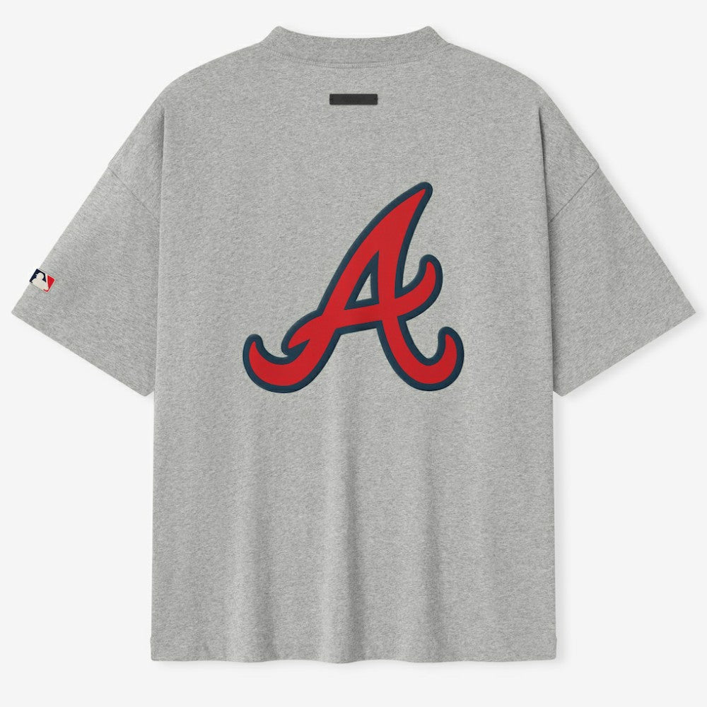 Atlanta Braves Fear of God x MLB Unisex 90's T-Shirt - Heather Gray T-shirts