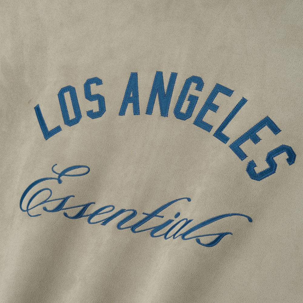 Los Angeles Dodgers Fear of God x MLB Unisex Modern Suede Half-Zip Jacket - Gray Jackets