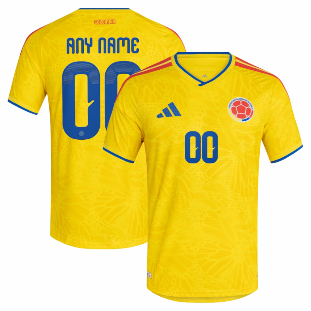 Colombia National Team FIFA x World Cup 2026 Home On Field Custom Jersey Yellow