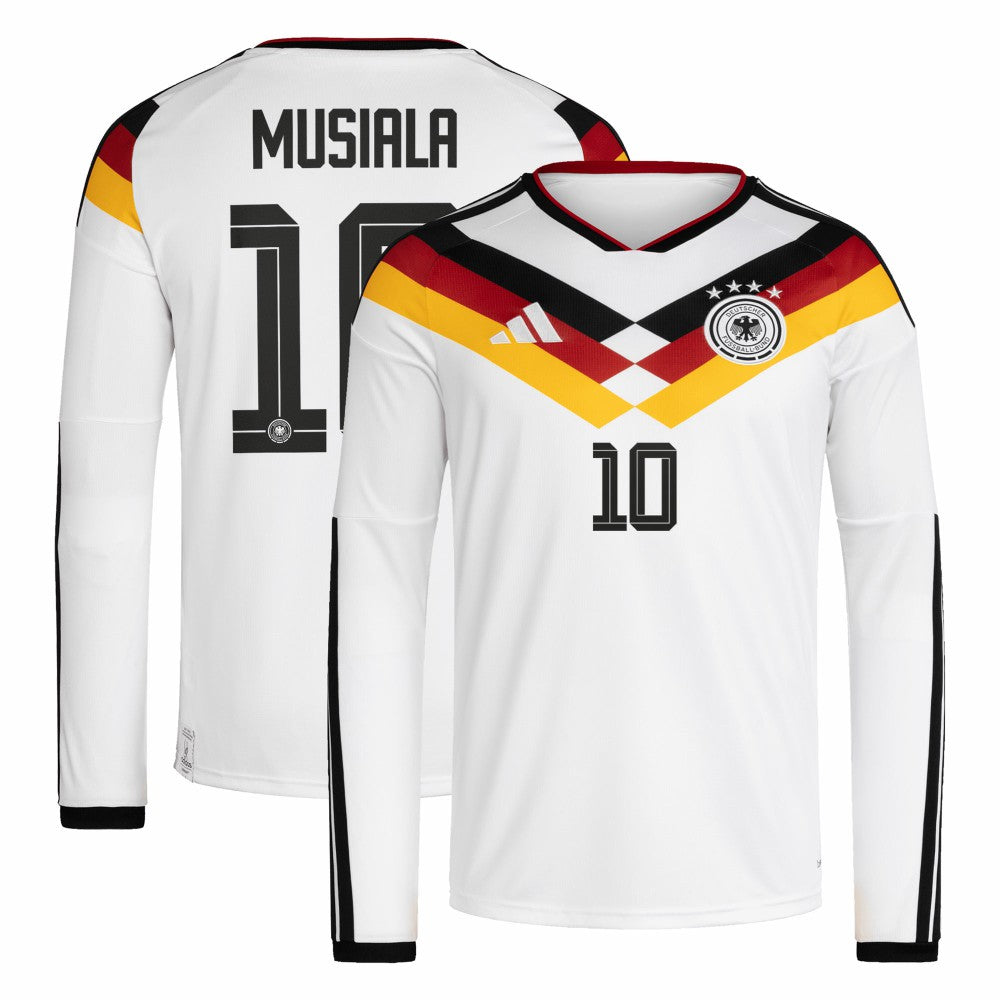 Jamal Musiala Germany National Team 2026 Home Replica Long Sleeve Jersey White