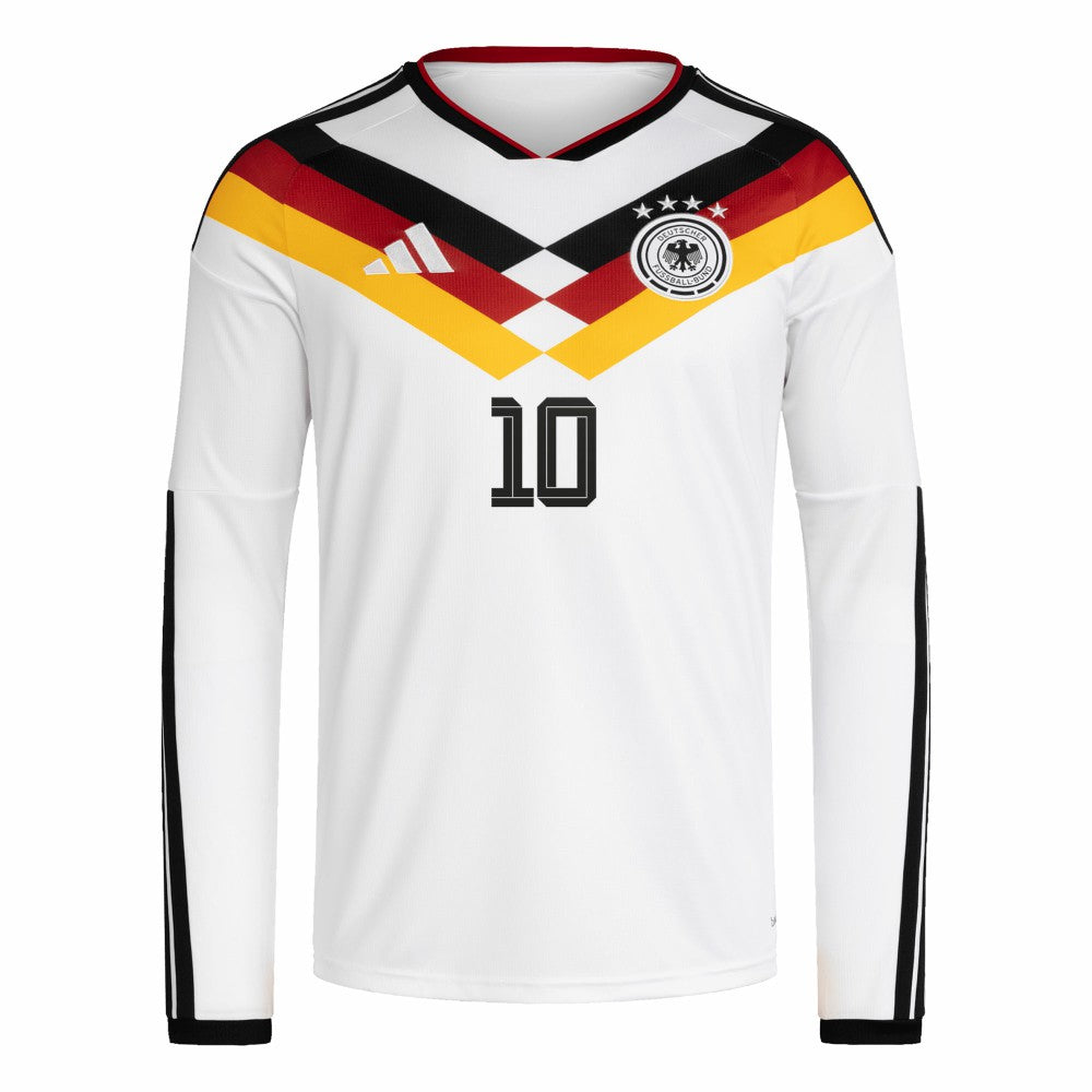 Jamal Musiala Germany National Team 2026 Home Replica Long Sleeve Jersey White