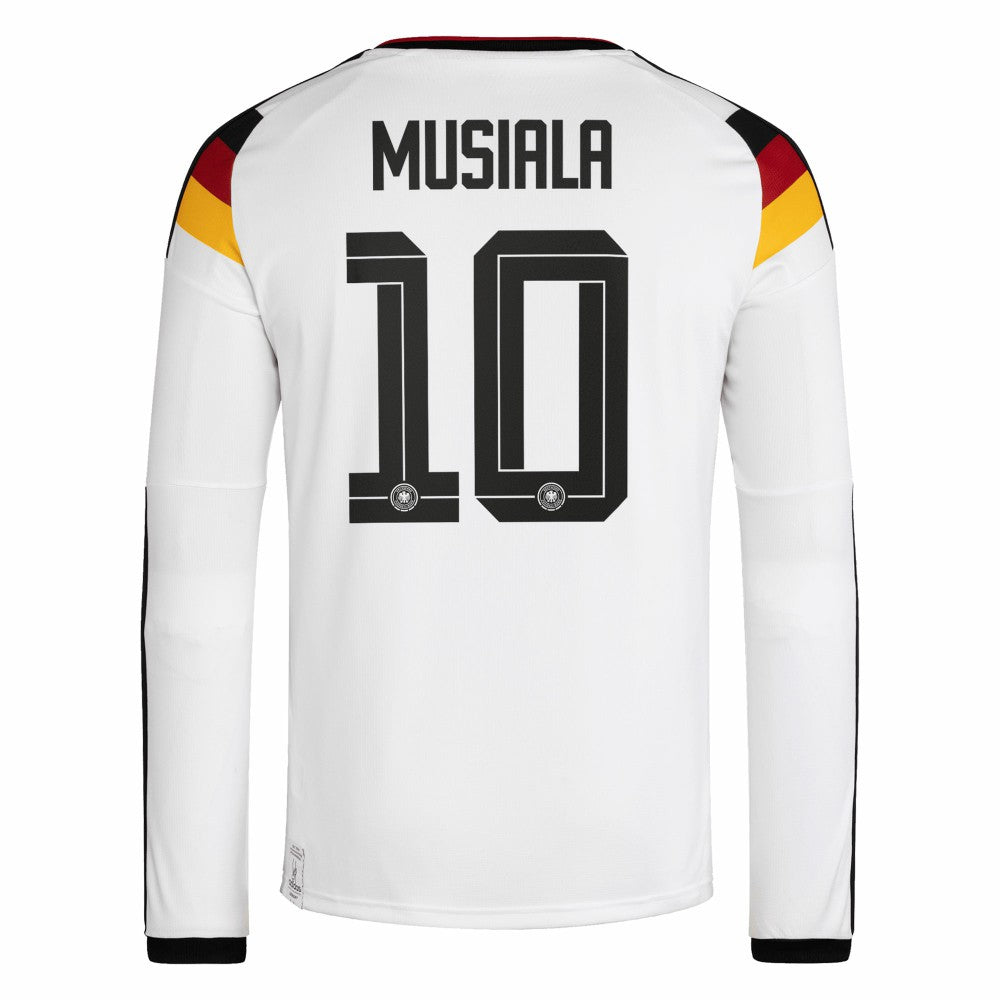 Jamal Musiala Germany National Team 2026 Home Replica Long Sleeve Jersey White