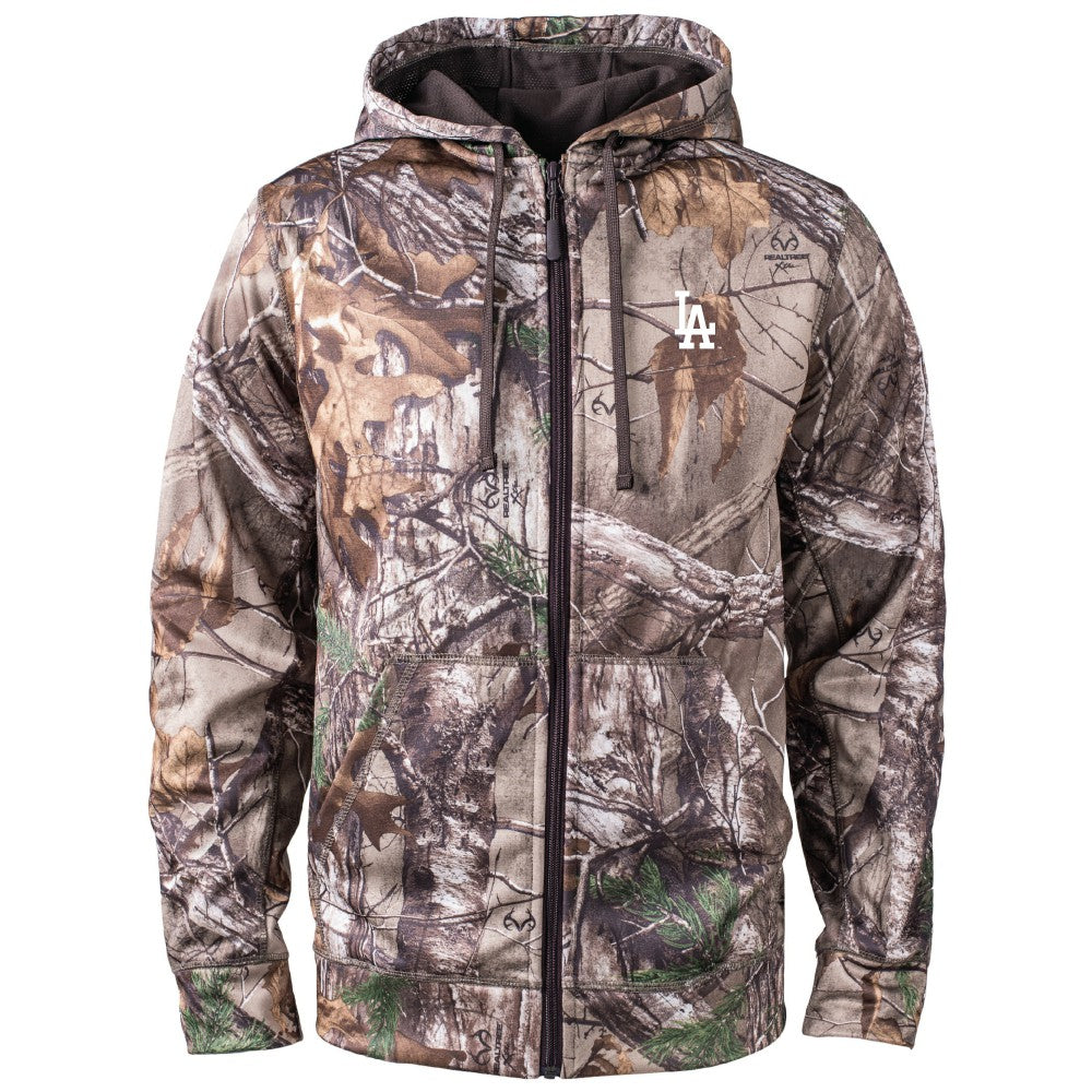 Los Angeles Dodgers Dunbrooke Trophy Realtree Full-Zip Hoodie - Camo Hoodies