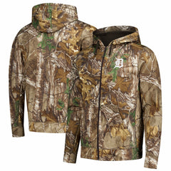 Detroit Tigers Dunbrooke Trophy Realtree Full-Zip Hoodie - Camo Hoodies
