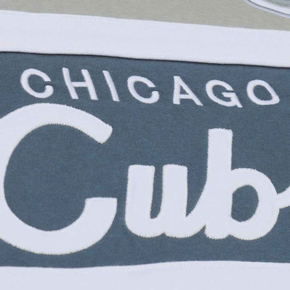 Chicago Cubs Mitchell & Ness Cooperstown Collection Thunderstorm Head Coach Hoodie - Gray Hoodies