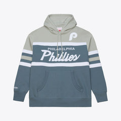 Philadelphia Phillies Mitchell & Ness Cooperstown Collection Thunderstorm Head Coach Hoodie - Gray Hoodies