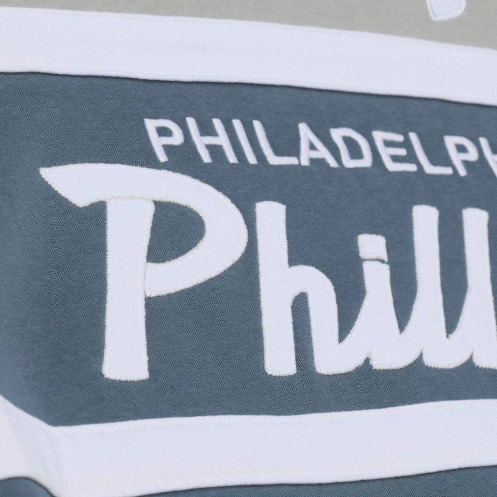 Philadelphia Phillies Mitchell & Ness Cooperstown Collection Thunderstorm Head Coach Hoodie - Gray Hoodies