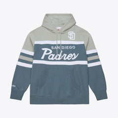 San Diego Padres Mitchell & Ness Cooperstown Collection Thunderstorm Head Coach Hoodie - Gray Hoodies