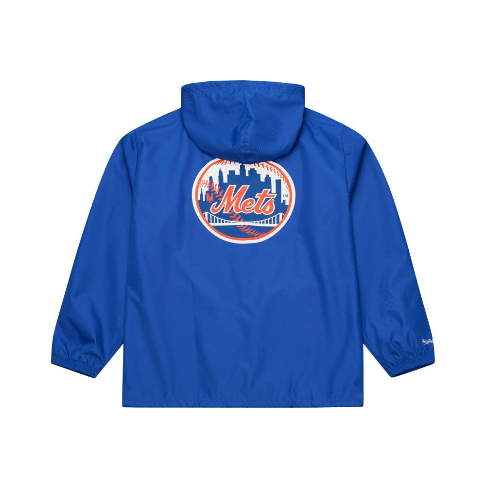 New York Mets Mitchell & Ness Full-Snap Hooded Coaches Jacket - Royal Jackets