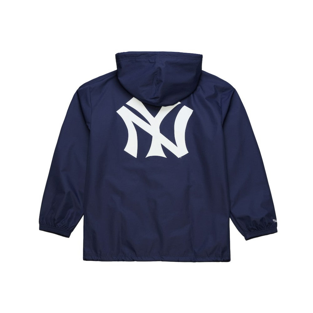 New York Yankees Mitchell & Ness Full-Snap Hooded Coaches Jacket - Navy Jackets