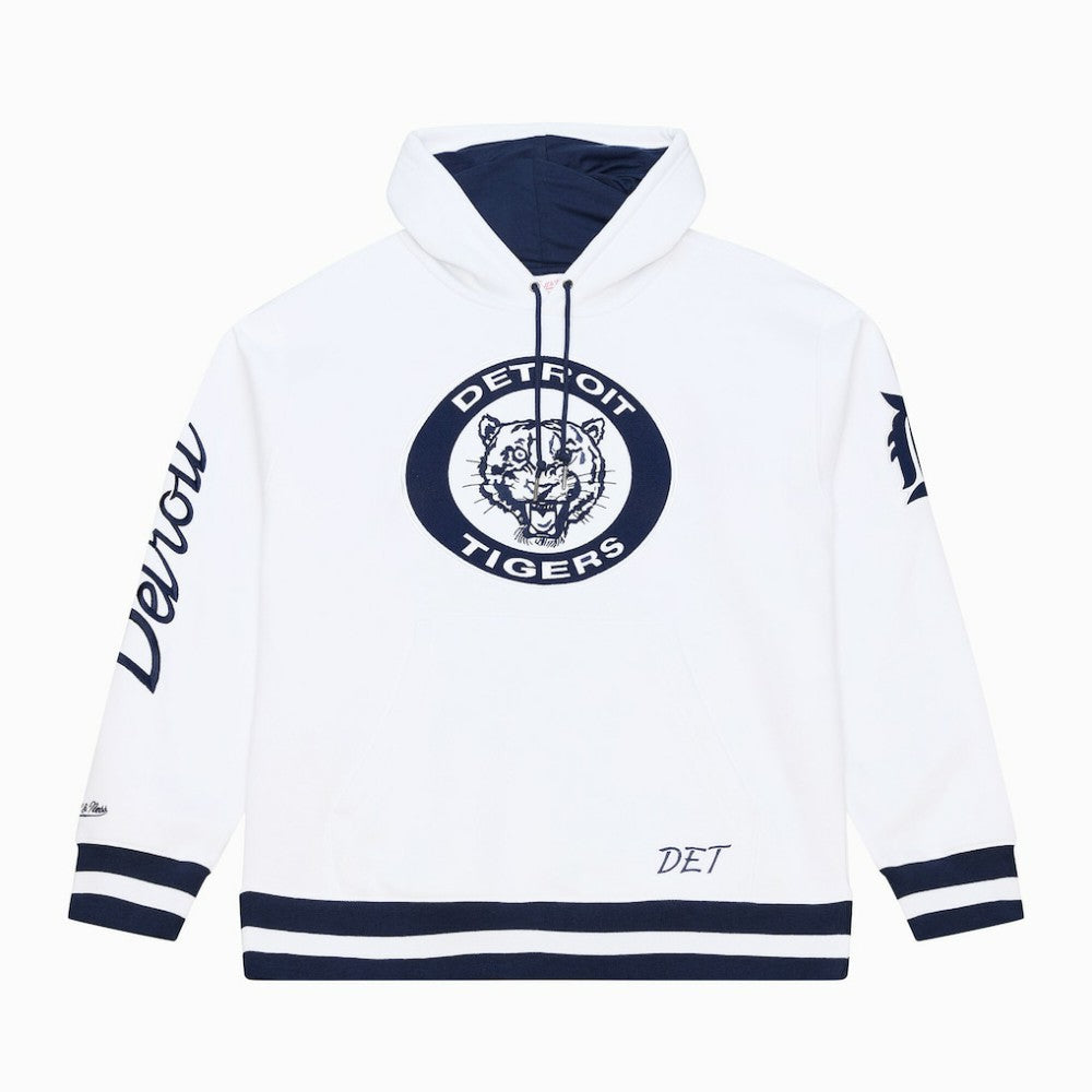 Detroit Tigers Mitchell & Ness Cooperstown Collection Fleece Hoodie - White Hoodies