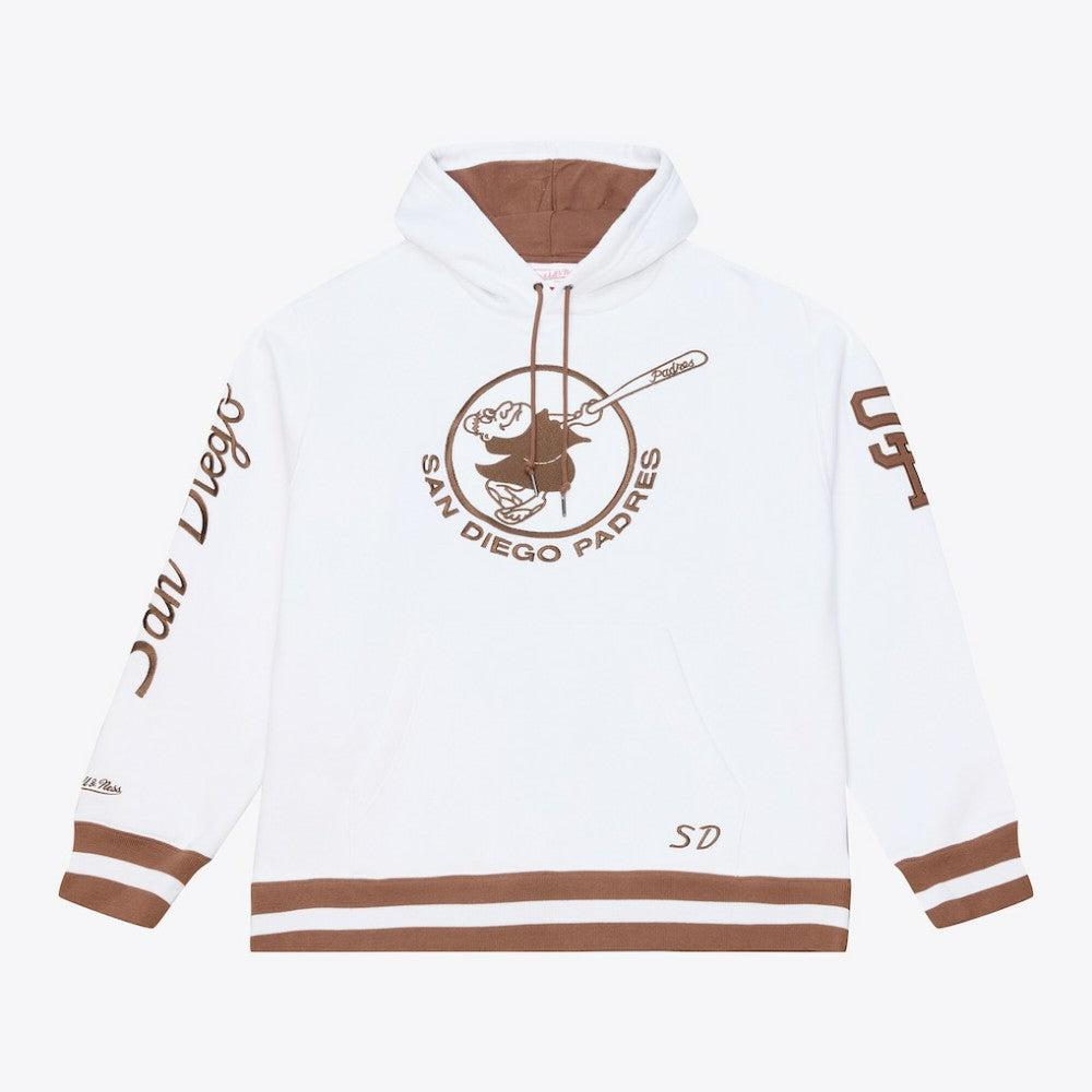 San Diego Padres Mitchell & Ness Cooperstown Collection Fleece Hoodie - White Hoodies