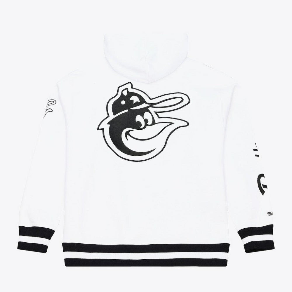 Baltimore Orioles Mitchell & Ness Cooperstown Collection Fleece Hoodie - White Hoodies