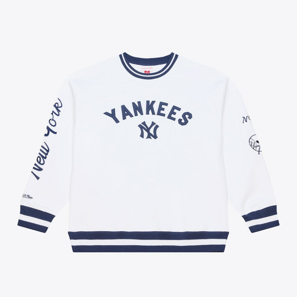New York Yankees Mitchell & Ness Arctic Fleece Sweatshirt - White Sweatshirts