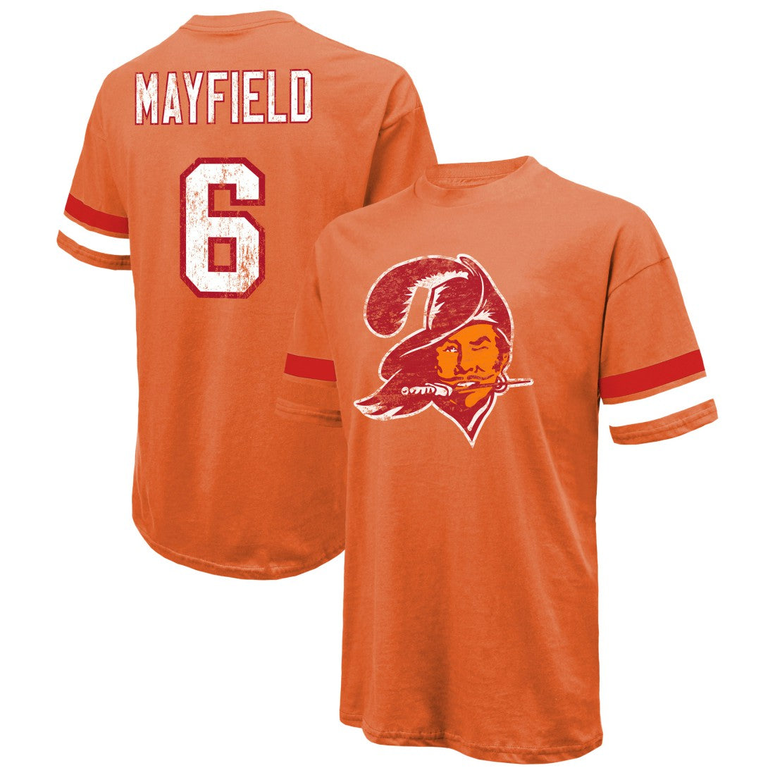 Baker Mayfield Tampa Bay Buccaneers Majestic Threads Oversized T-Shirt Orange