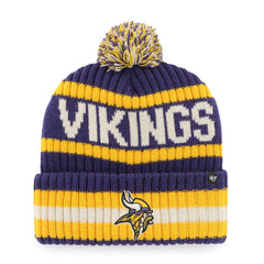 Minnesota Vikings '47 Bering Cuffed Knit Hat with Pom Purple