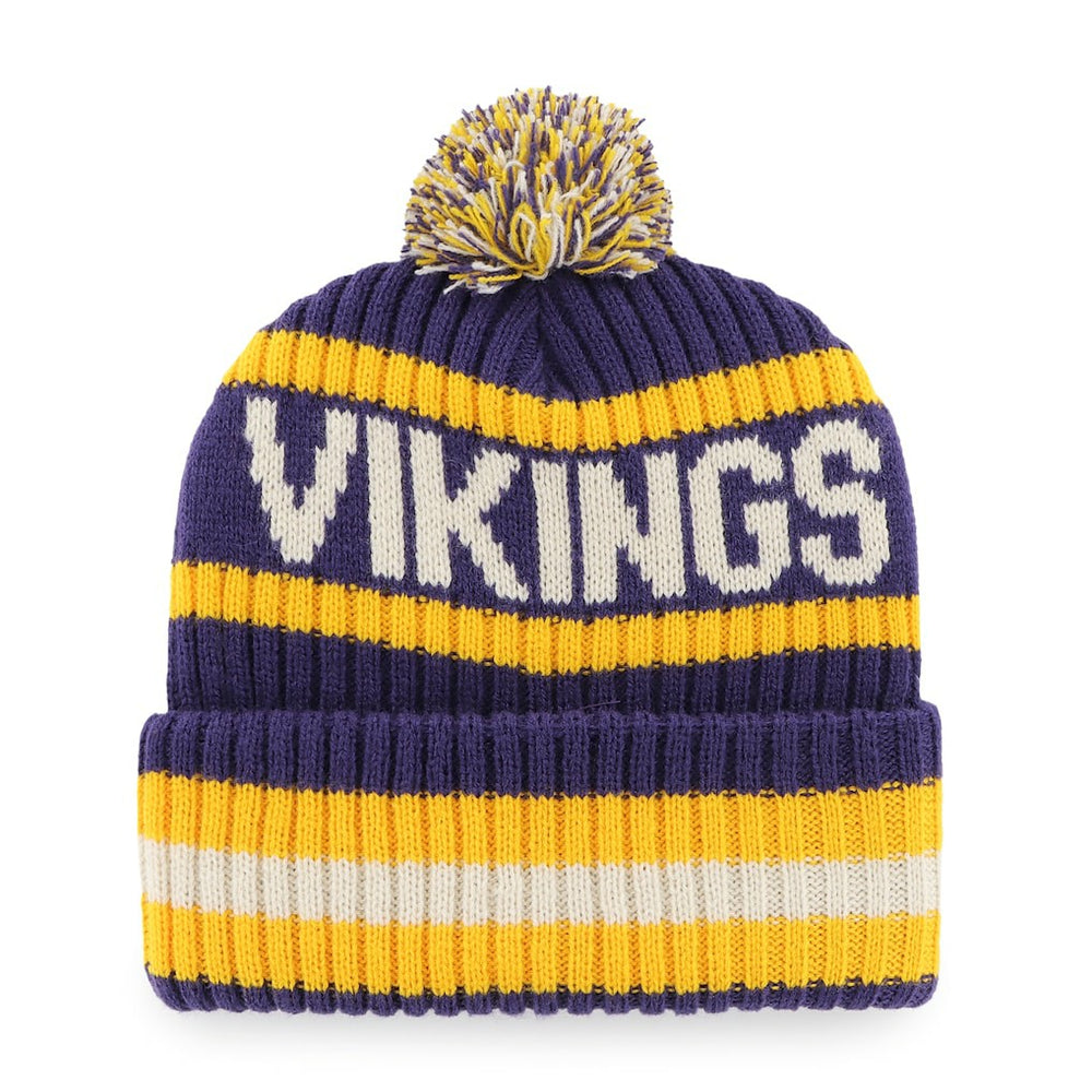 Minnesota Vikings '47 Bering Cuffed Knit Hat with Pom Purple