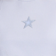 Dallas Cowboys Starter Women's Travel Pastels Cropped Tank Light Blue