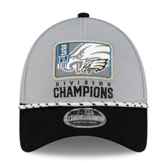 Philadelphia Eagles New Era 2025 NFC East Division Champions Locker Room Trophy Collection 9FORTY Adjustable Hat Gray/Black