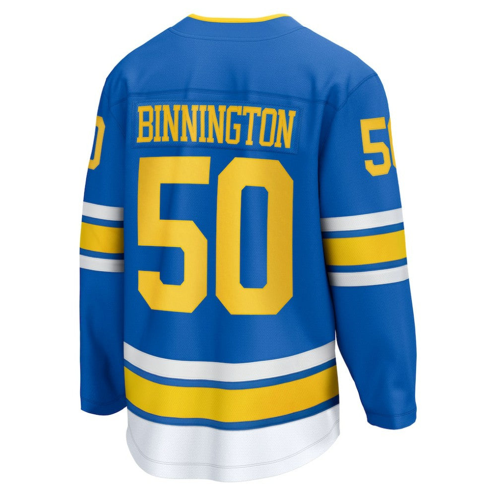 NHL Jordan Binnington St. Louis Blues Fanatics Home Breakaway Jersey - Blue