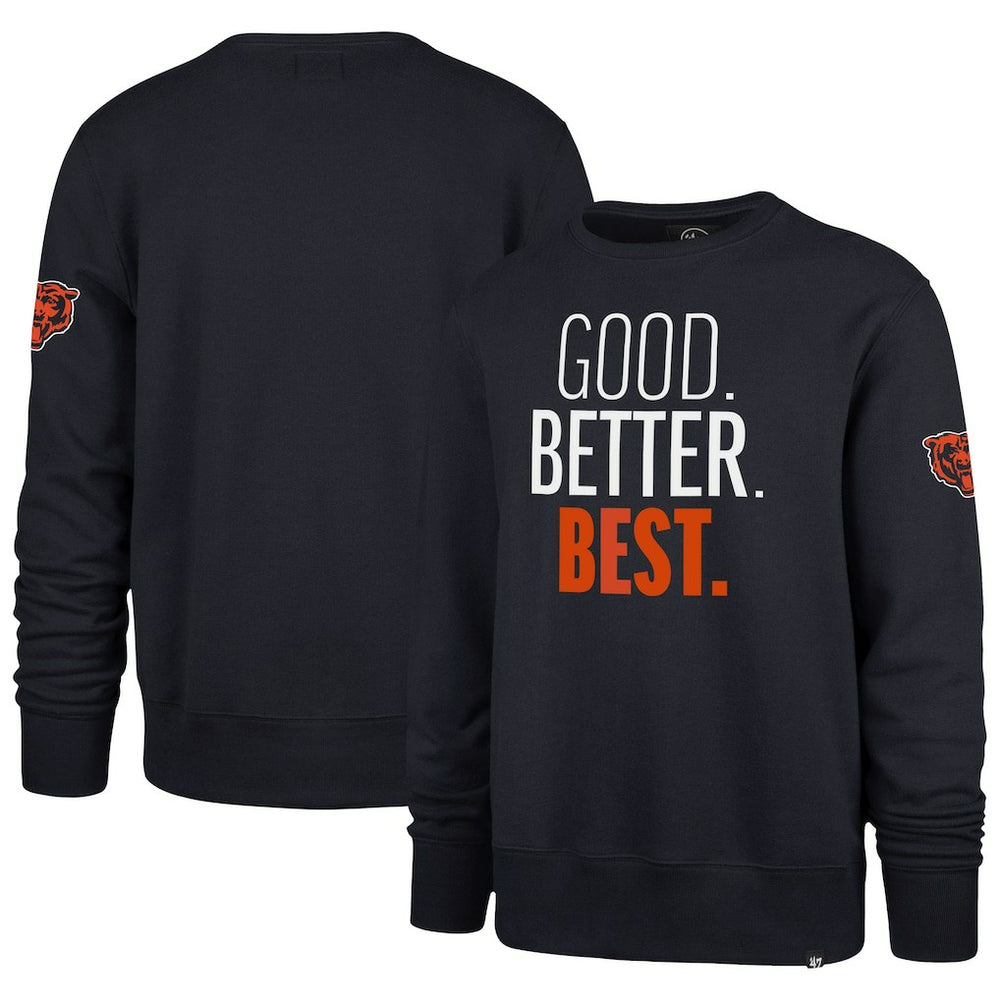 Chicago Bears '47 Good. Better. Best. Headline Sweatshirt Navy