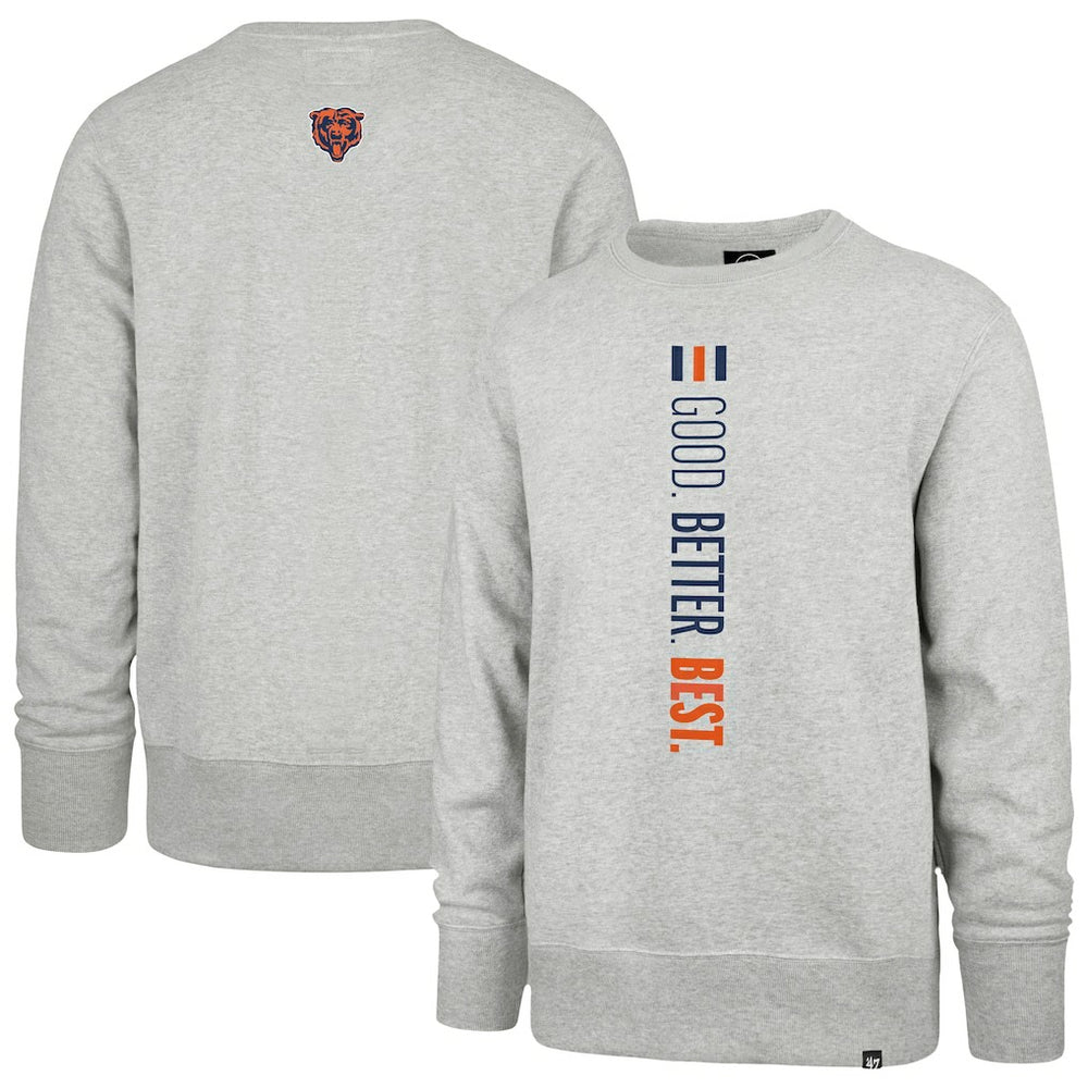 Chicago Bears '47 Good. Better. Best. Franklin Sweatshirt Heather Gray