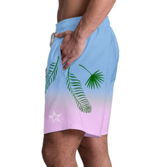 Dallas Cowboys Margaritaville Sunset On The Beach Swim Shorts Light Blue