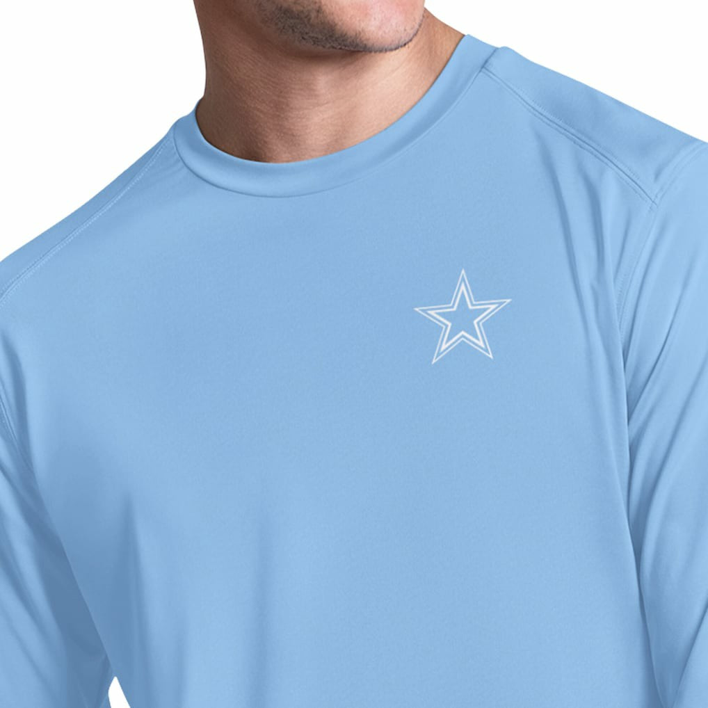 Dallas Cowboys Margaritaville Life's A Beach Long Sleeve Rashguard Light Blue