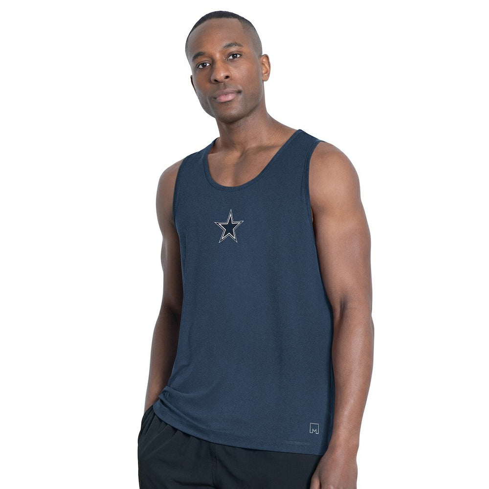 Dallas Cowboys MSX by Michael Strahan Energy Scoop Neck Tank Top Navy