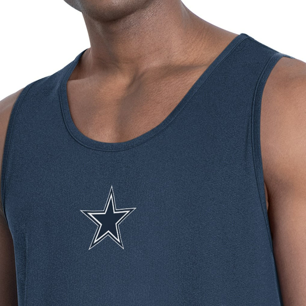 Dallas Cowboys MSX by Michael Strahan Energy Scoop Neck Tank Top Navy