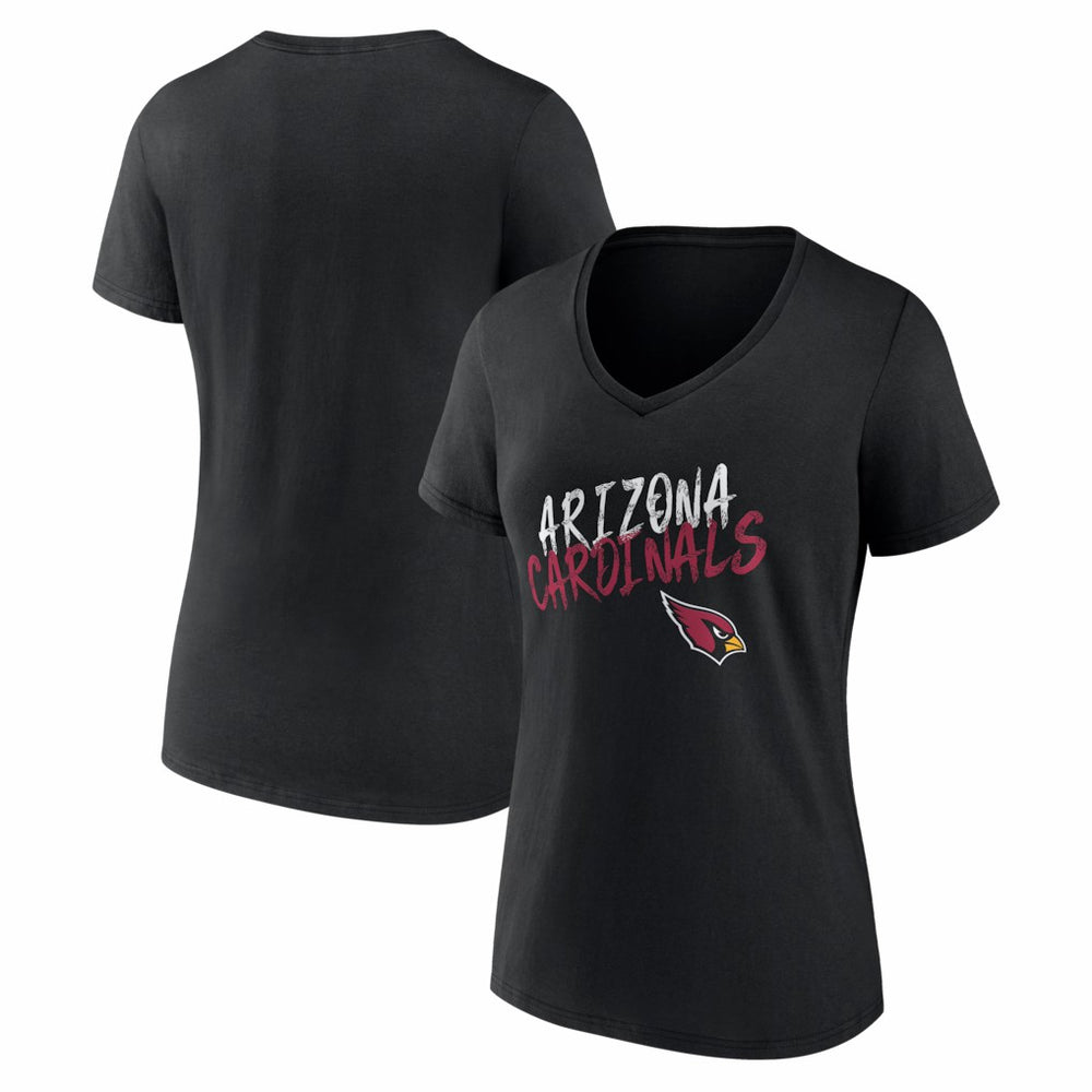 Arizona Cardinals Women's Hustle V-Neck T-Shirt Black